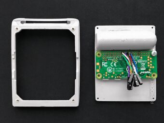 Back lid with Raspi next to frame