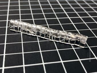 Close up of acrylic scanner array