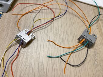 Hinges with wires