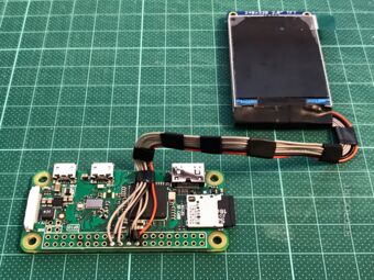 TFT display connected to Raspberry Pi