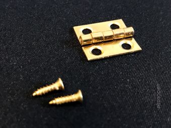 Brass hinge with two screws
