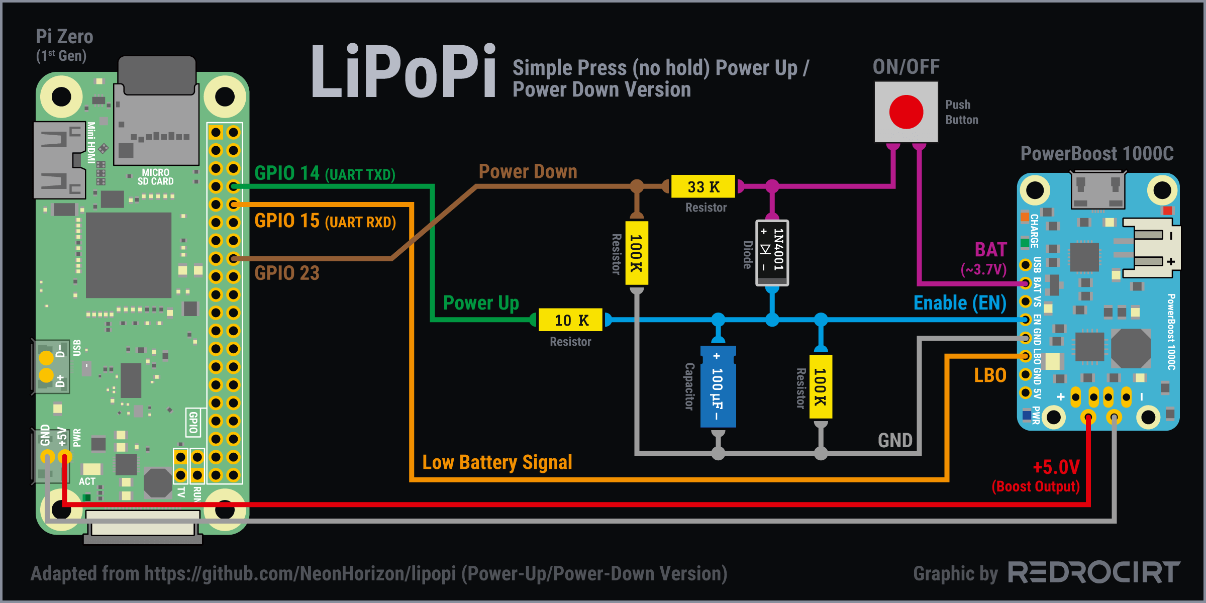 LiPoPi circuit schematic